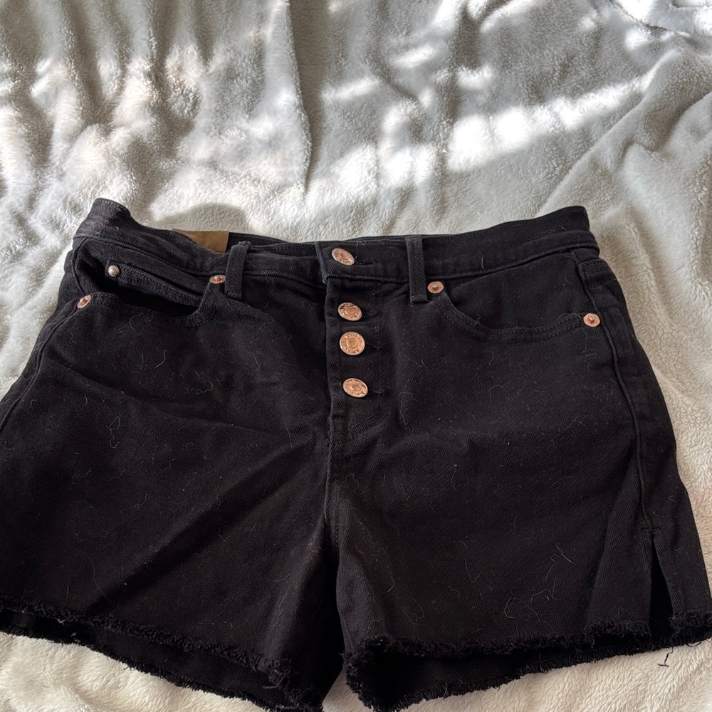 Ariat Black Denim Jean Shorts with Copper Buttons